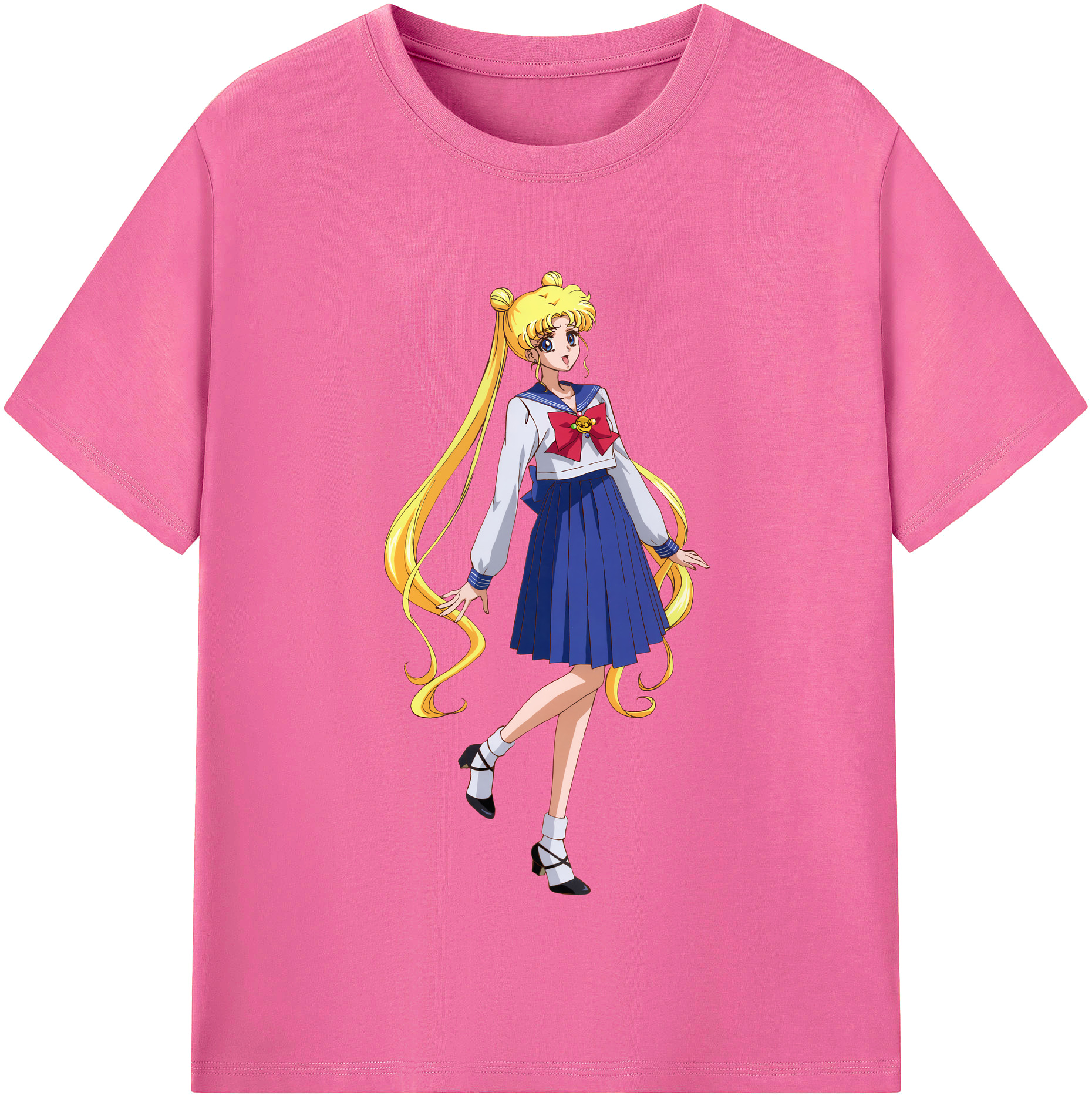 （画像用） 美少女戦士セーラームーン 愛野 美奈子 あいの みなこ Sailor Moon Aino Minako レディースカジュアルプリントTシャツ（綿100％）